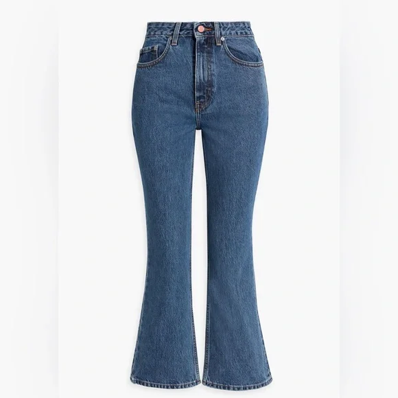Ganni Blue Flare Women's Jeans - Picture 4 of 10